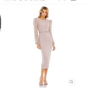 Mac Duggal evening cocktail Beaded Midi dress